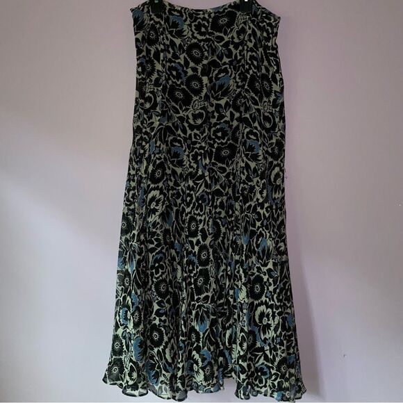 Jones New York Size 10 Maxi Skirt 100% Silk Floral Flounce - Picture 4 of 6